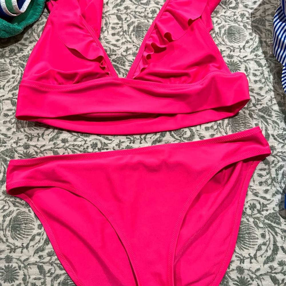 Aerie Pink and Blue Bikini Set - Picture 2 of 4